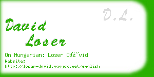 david loser business card